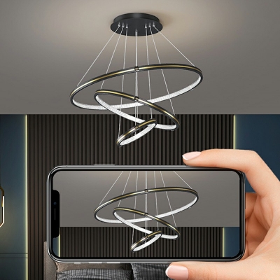 Contemporary Multi-Tier Chandelier Lamp Metal Chandelier Light for Living Room