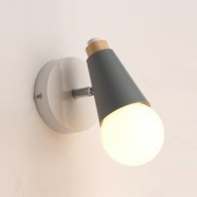 Contemporary Style Wall Lamp Metal Macaron Wall Light for Bedroom