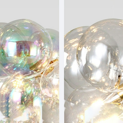 Globe Glass Chandelier Lighting Fixtures Modern Minimalism Multi Pendant Light