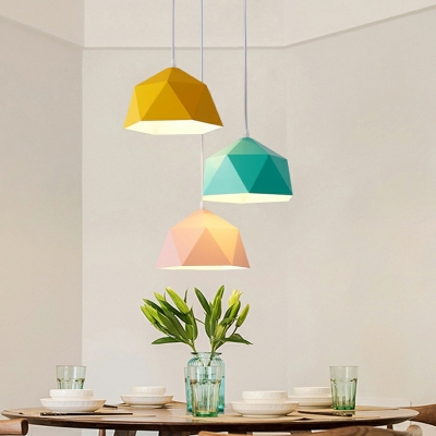 Minimalist Style Macaron Pendant Light Wrought Iron Chandelier for Living Room