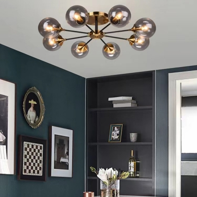 Nordic Minimalist Semi-Flush Ceiling Light Luxury Creative Ceiling Light