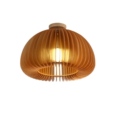 Nordic Modern Ceiling Lamp Creative Wood Art Flushmount Light for Bedroom