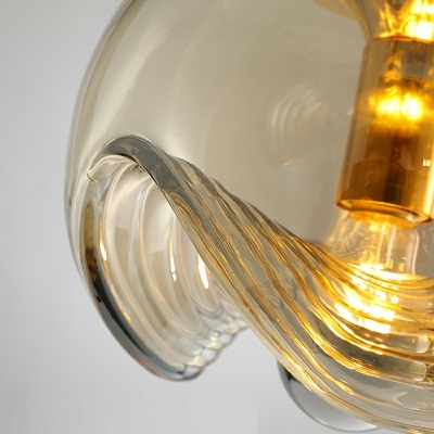 Nordic Simple Ceiling Pendant Light Luxury Long Line Personality Glass Pendant Light