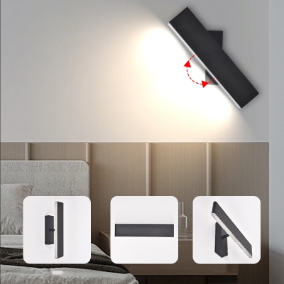 Nordic Style Strip Rotatable Wall Light Wood Wall Lamp
