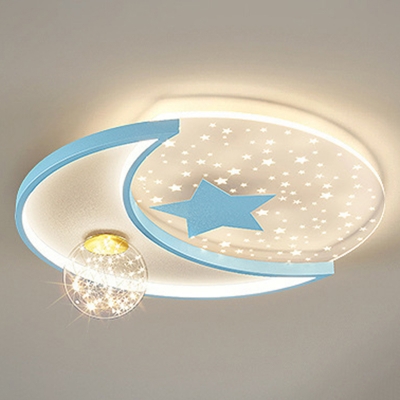 Acrylic Shade Flush Mount Ceiling Light Fixture LED Flushmount Lighting