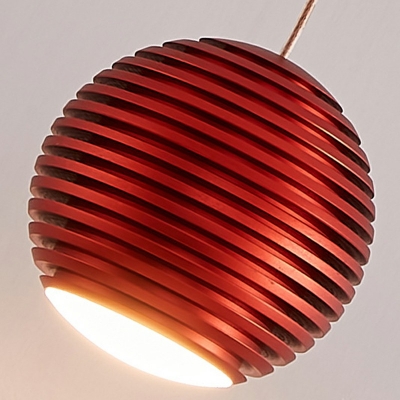 Ball Shape Suspension LED Pendant Metallic & Acrylic Down Lighting Pendant