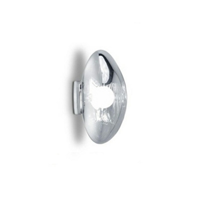 Contemporary Recessed Shape Surface Wall Sconce Metal Flush Mount Wall Sconce