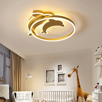 Flush Light Modern Style Metal Flush-Mount Light for Living Room