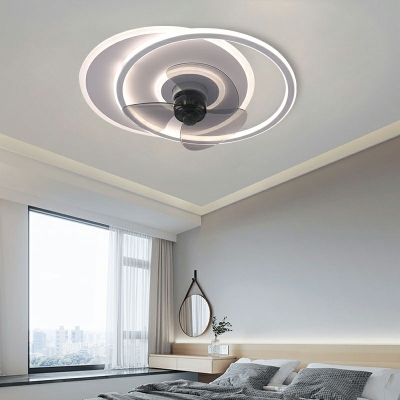 LED Flushmount Fan Lighting Fixtures Dining Room Bedroom Flush Mount Fan Lighting
