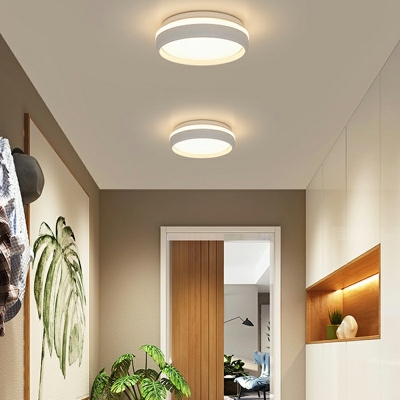 Modern Minimalist LED Ceiling Light Round Creative Flushmount Light for Corridor