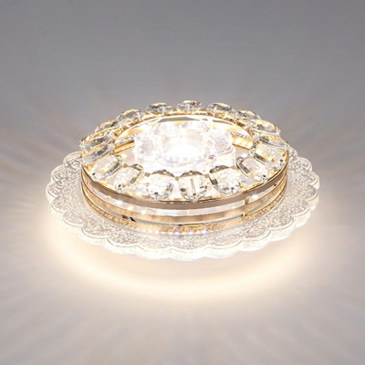 Modern Minimalist Luxury Ceiling Light Crystal Nordic Style Glass Flushmount Light with Hole 2-4'' Dia
