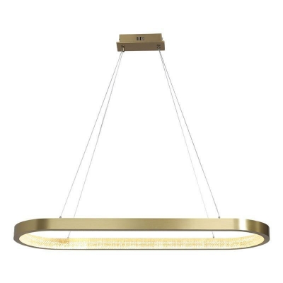 Modern Style Oval Chandelier Lamp Gold Metal Chandelier Light