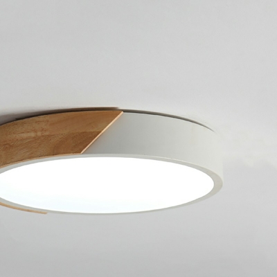 Nordic Macaron Ceiling Light Modern Simple LED Round Flushmount Light for Bedroom