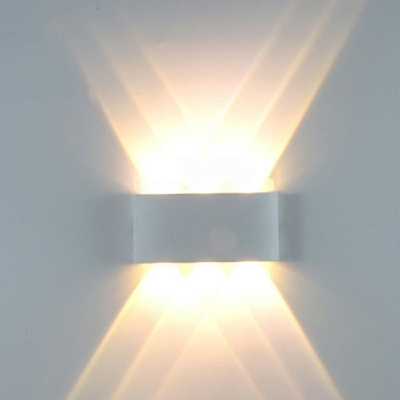 Rectangle Wall Mount Light Modern Style Metal Sconce Light