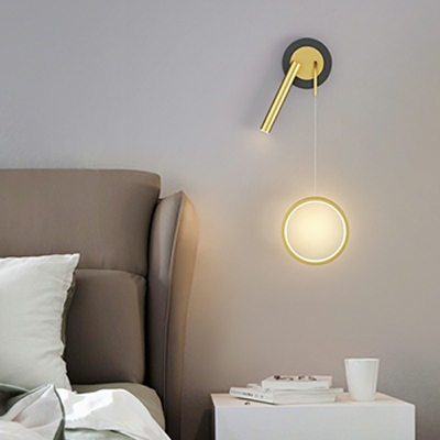 Simple Cylinderical Reading Wall Light Metal Wall Mounted Light Fixture
