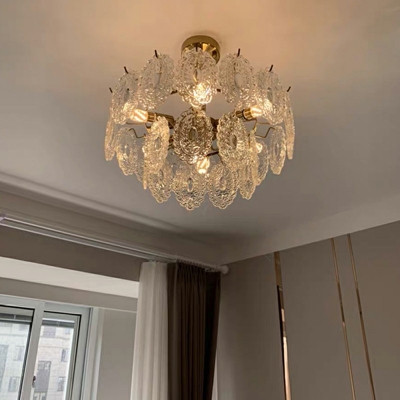 Traditional Chandelier Lighting Fixtures American Style Glass Suspension Light for Bedroom