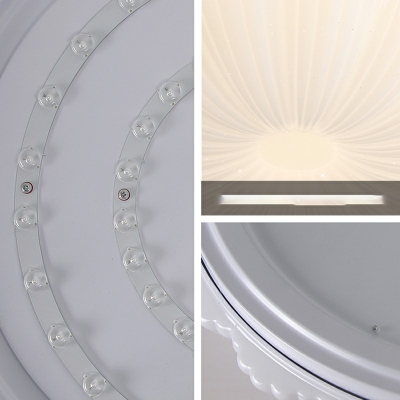 White Acrylic Shade Flush Mount Lighting 3.5