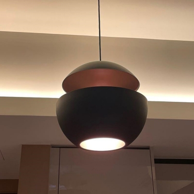 1 Light Postmodern Pendant Lighting Metal Globe Hanging Lamp