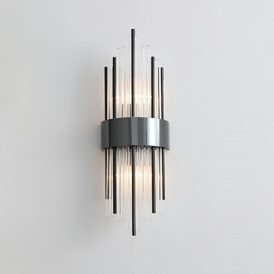 2-Light Sconce Lights Contemporary Style Geometric Shape Metal Wall Mount Light
