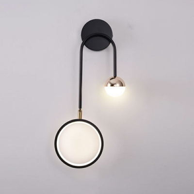 2-Light Sconce Lights Minimalism Style Globe Shape Metal Wall Mount Light