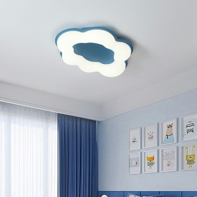 Acrylic Shade Flush Mount Light Fixture Cloud-Like LED Flush Mount Lighting
