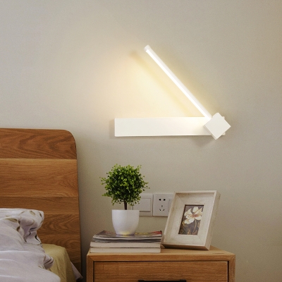 Adjustable Wall Mounted Light Fixture Modern Minimalism Flush Mount Wall Sconce for Bedroom