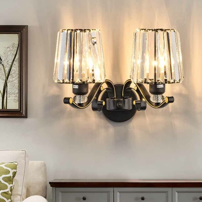American Minimalist Wall Lamp Light Luxury Crystal Wall Sconce for Bedroom