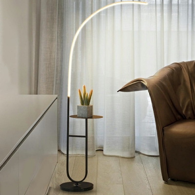 Arc LED Floor Standing Lamp Minimalist Acrylic Living Room Floor Light