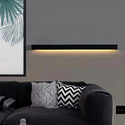 Black Flush Mount Wall Sconce Modern Minimalism Wall Light Sconces for Bedroom