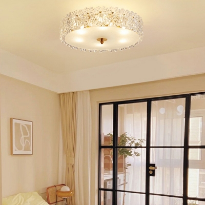 French Style Modern Ceiling Lamp  Antique Glass Ceiling Light for Living Room