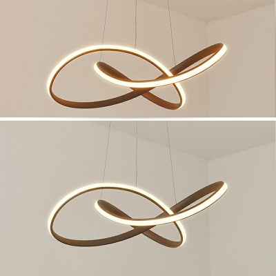 Hanging Ceiling Light Contemporary Style Feather Hanging Lamps for Living Room