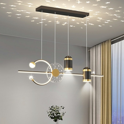 LED Chandelier Lighting Fixtures Modern Minimalism Island Ceiling Light for Living Room