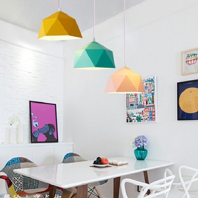 Minimalist Style Macaron Pendant Light Wrought Iron Chandelier for Living Room