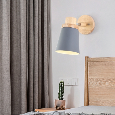 Modern 1 Light Wall Lamp Macaron Metal Wall Light for Bedroom