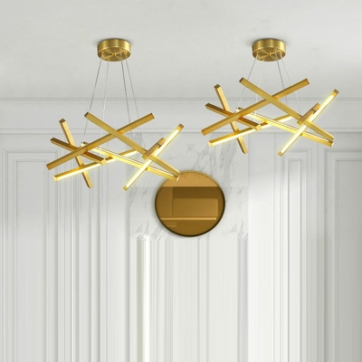 Postmodern Sputnik Chandelier Lamp Metal Gold Chandelier Light