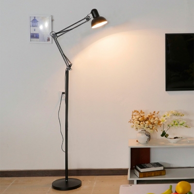1-Light Floor Lights Contemporary Style Dome Shape Metal Standing Lamp