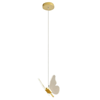 Contemporary Pendant Lighting Fixtures Butterfly Shape Suspension Pendant for Living Room
