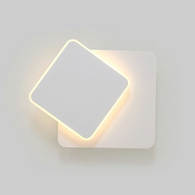 Contemporary Wall Sconces Round/Square Shape LED with Acrylic Shade Wall Light Sconces