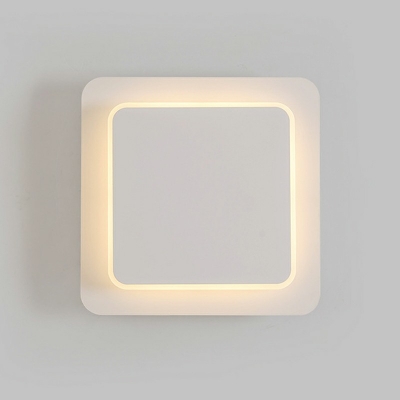 Contemporary Wall Sconces Round/Square Shape LED with Acrylic Shade Wall Light Sconces