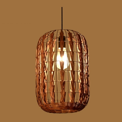 Hand-Worked Pendant Ceiling Lights Rattan Teardrop Pendant Lamp for Canteen
