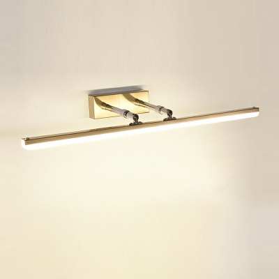 LED Minimalist Wall Sconces Strip Shape Wrought Iron Wall Light for Bathroom