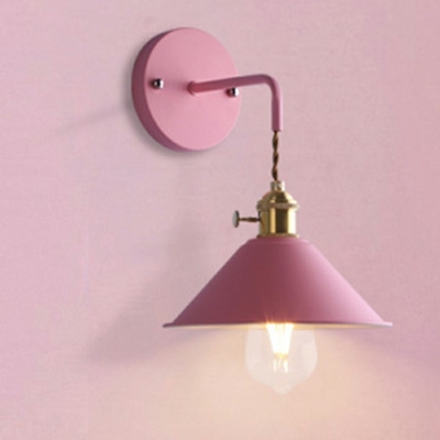 Macaron Wall Lamp 1 Light Metal Wall Light for Bedroom