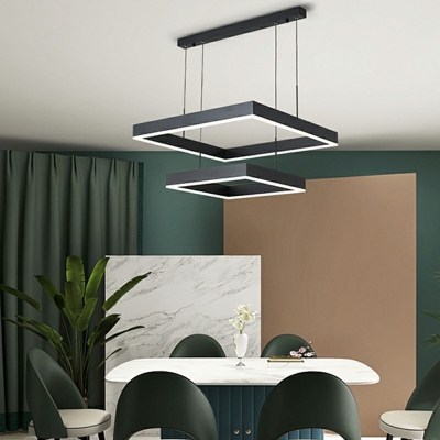 Multilayer Hanging Ceiling Light Contemporary Style Acrylic Suspension Light for Living Room