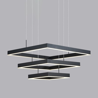Multilayer Hanging Lamps Contemporary Style Acrylic Suspension Light for Living Room