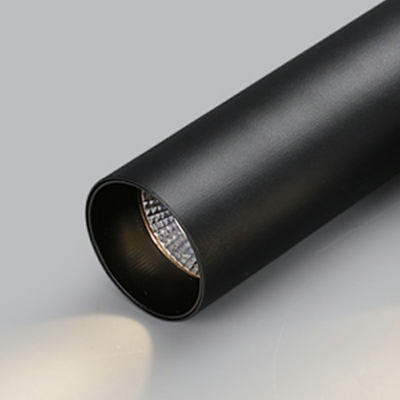 Tubular Pendant Light Fixtures Modern Style Aluninum 1-Light Down Lights in Black