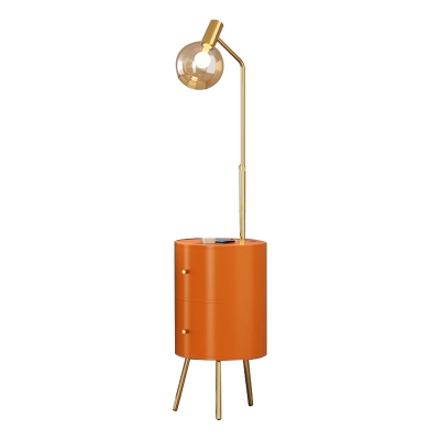 1-Light Floor Lights Contemporary Style Globe Shape Metal Standing Lamp