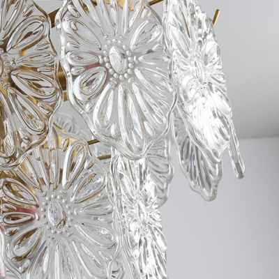 5-Light Hanging Chandelier Modern Style Shell Shape Metal Pendant Light Kit