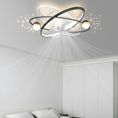 Art Deco Geometrical Flush Mount Ceiling Light Fixtures Acrylic Ceiling Mounted Fan Light