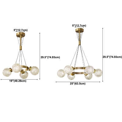 Ceiling Lamps Contemporary Style Glass Hanging Lamps Kit for Living Room