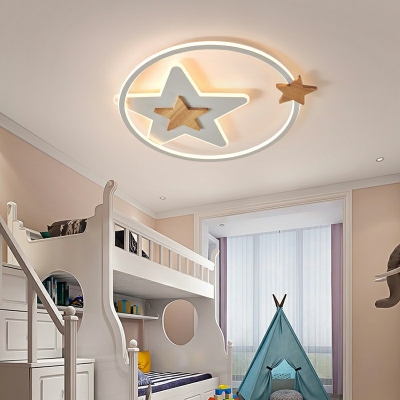 Children Cartoon Star Ceiling Lamp Acrylic Bedroom Flushmount Ceiling Lamp